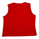 Hinnominate Solid Color Red Print Crew Neck Tank Top for Girls