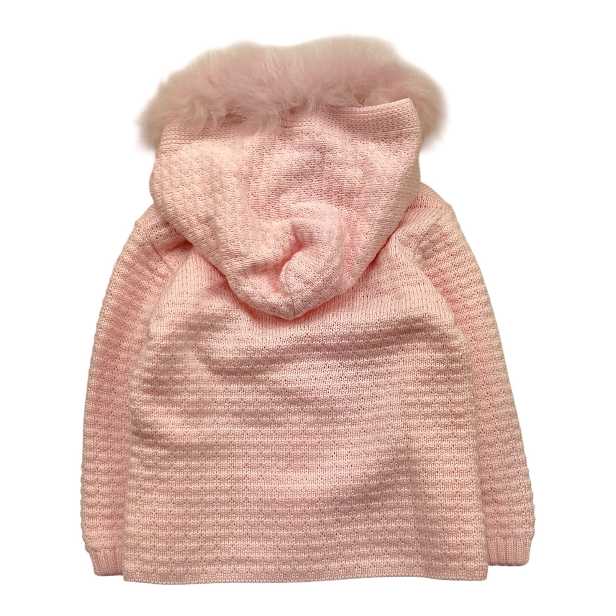 MARLU' cardigan tinta unita con cappuccio Rosa per Neonata IG1140 ROSA MARLU' 