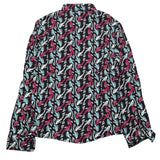 Daniele Alessandrini Black Floral Print Long Sleeve Shirt For Boys