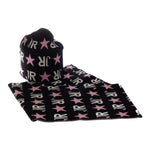 JOHN RICHMOND set sciarpa-cappello tinta unita logato Nero per Bambina RGA24022HS NERO JOHN RICHMOND 