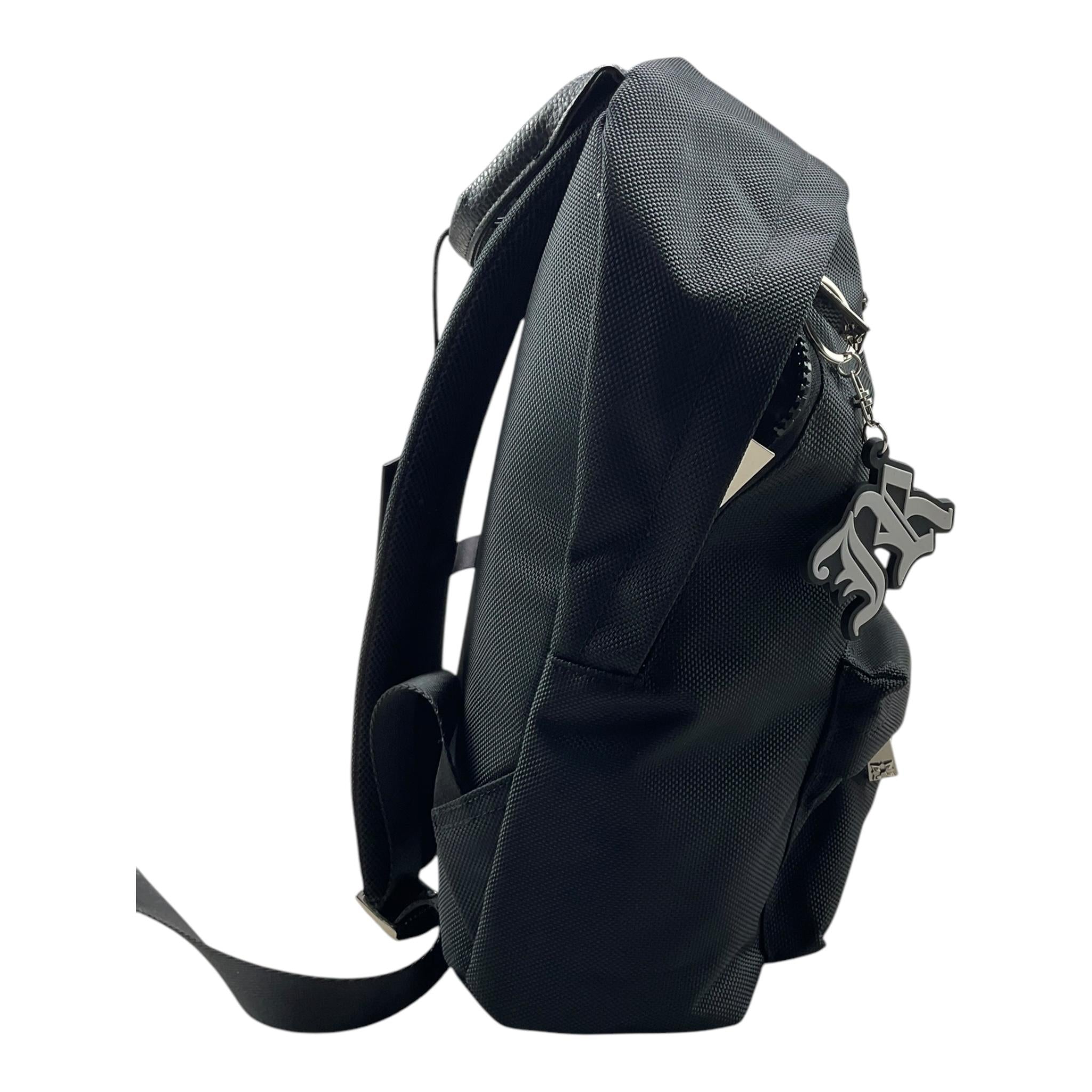 JOHN RICHMOND zaino tinta unita con stampa logo Nero per Bambino RBA25015ZA NERO JOHN RICHMOND 