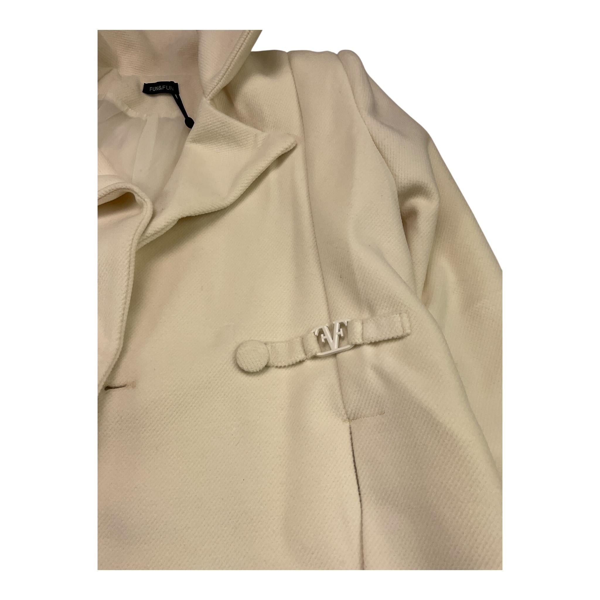 FUN & FUN cappotto tinta unita  Panna per Bambina FJCT00438 PANNA FUN & FUN 