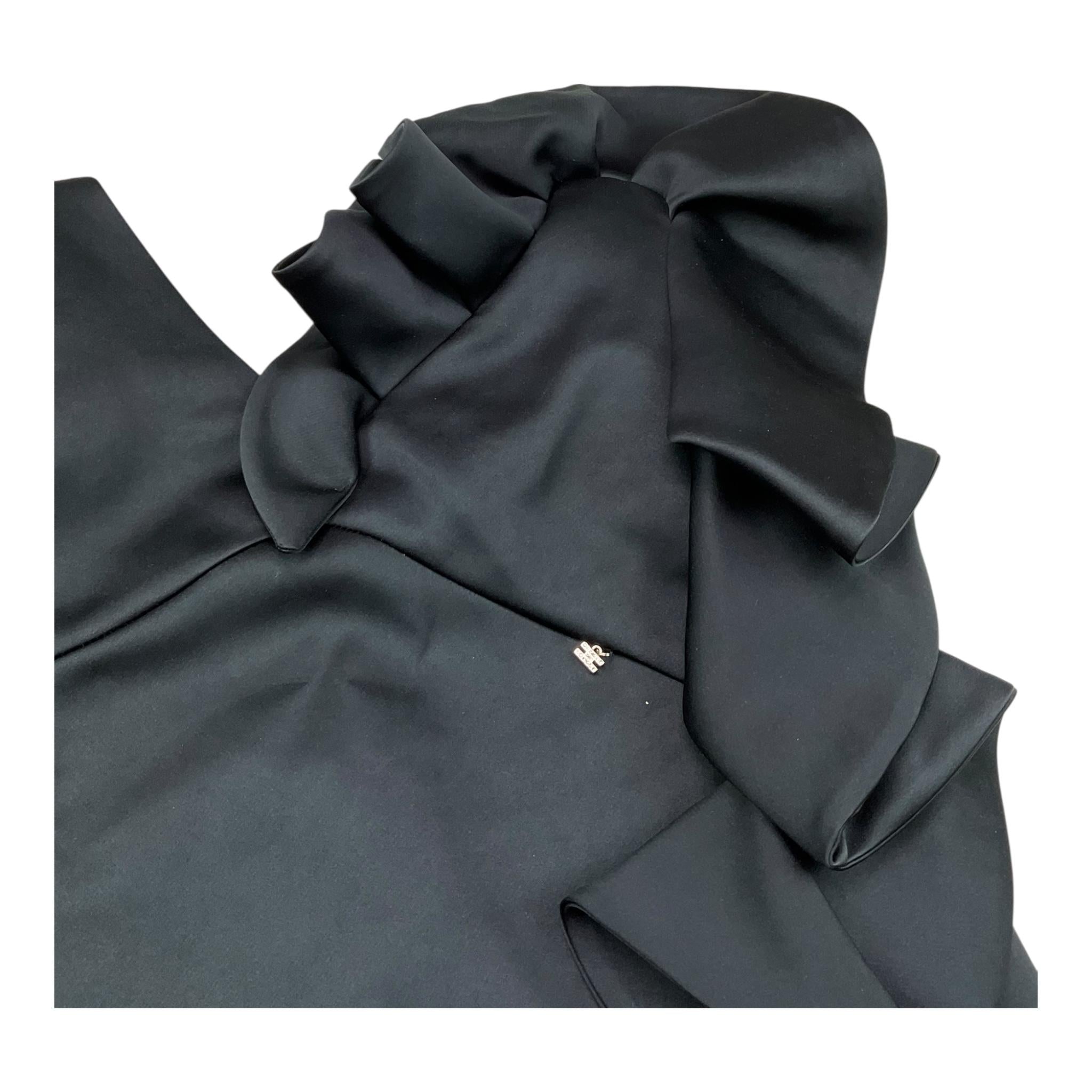 Elisabetta Franchi Abito Giromanica Tinta Unita  per Bambina EFAB587 NERO ELISABETTA FRANCHI 