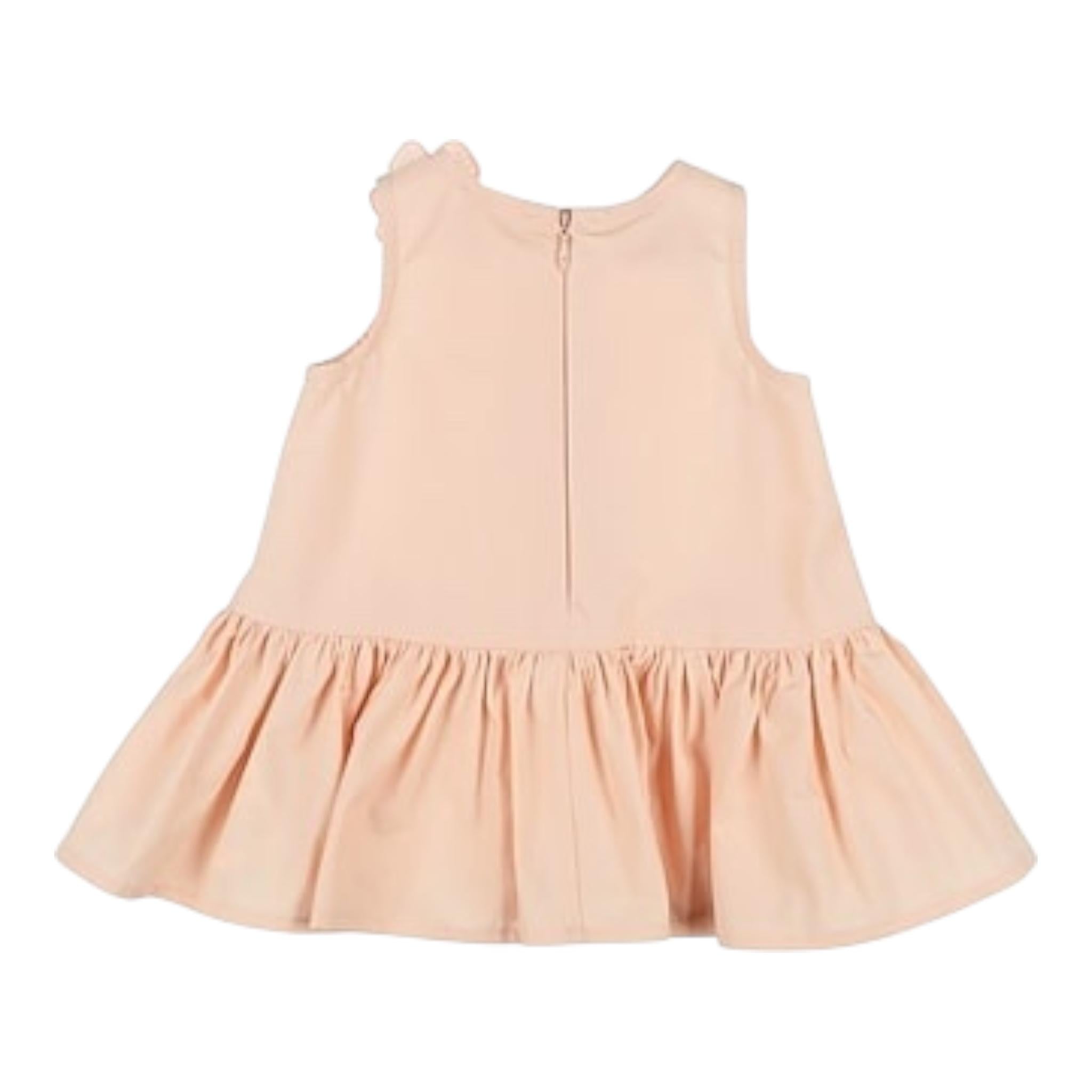 Elisabetta Franchi Abito Tinta Unita Giromanica per Bambina EGAB209 ROSA ELISABETTA FRANCHI 