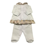 Barcellino Completo 2 Pezzi Shirt-Ghettina per Neonata 121008 BIANCO BARCELLINO 