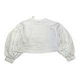 Dondup Felpa Girocollo Tinta Unita con Brillantini per Bambina DFFE016 BIANCO DONDUP 