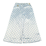 Miss Grant Pantalone Bicolore con Fantasia A Quadri Bianco/Azzurro per Bambina MG0565 BIANCO/AZZURRO MISS GRANT 