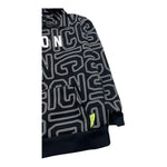 ICON felpa chiusa con cappuccio tinta unita stampa fantasia Nero per Bambino IBSW0024301 NERO ICON 