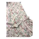 Babidu Dress with Armholes Solid Color and Contrast Pattern White for Baby Girl