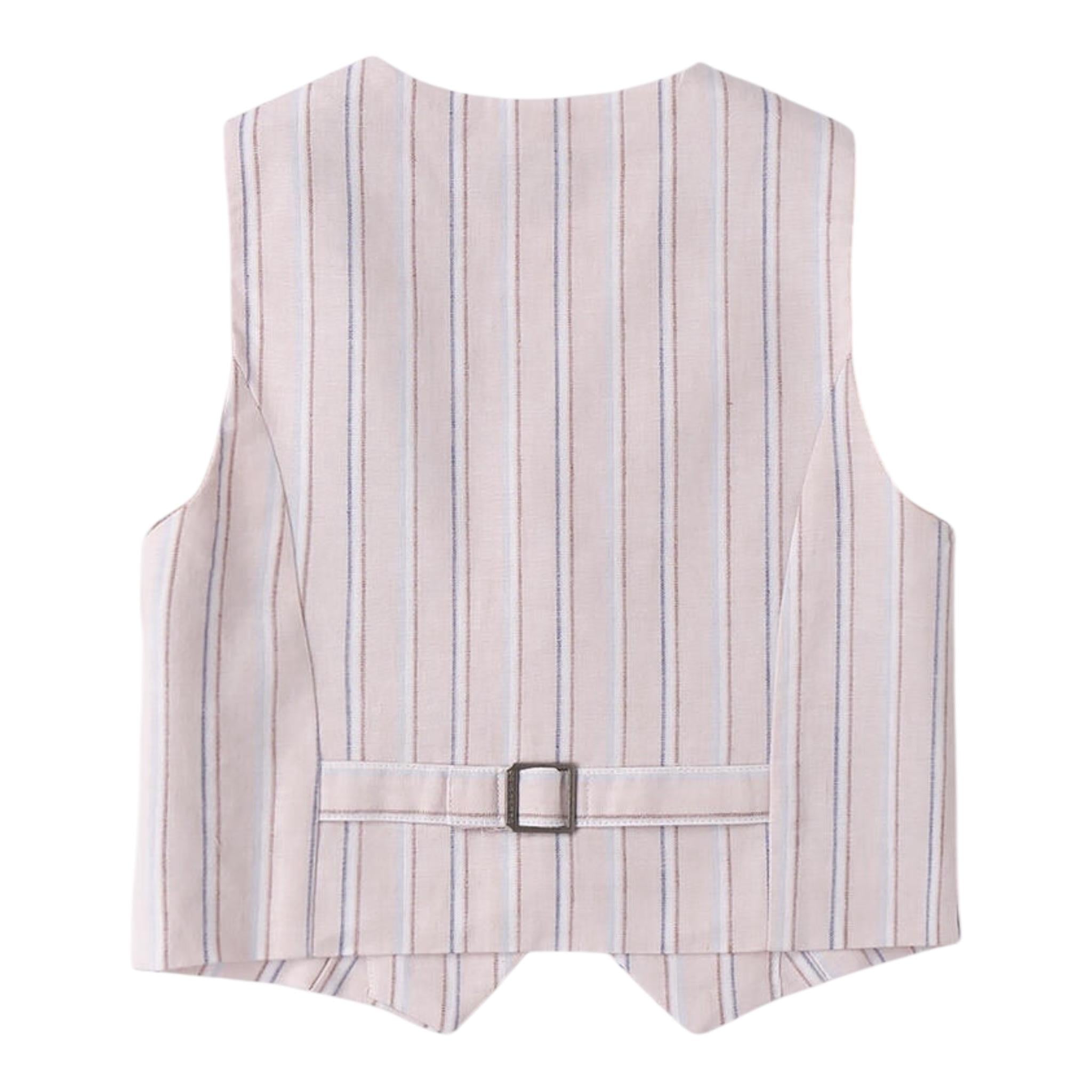 Sarabanda Gilet Tinta Unita Fantasia A Righe per Bambino 0B072 BEIGE SARABANDA 