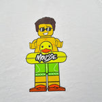 Mousse Canotta Tinta Unita con Stampa per Bambino DINOBEACHH BIANCO MOUSSE 