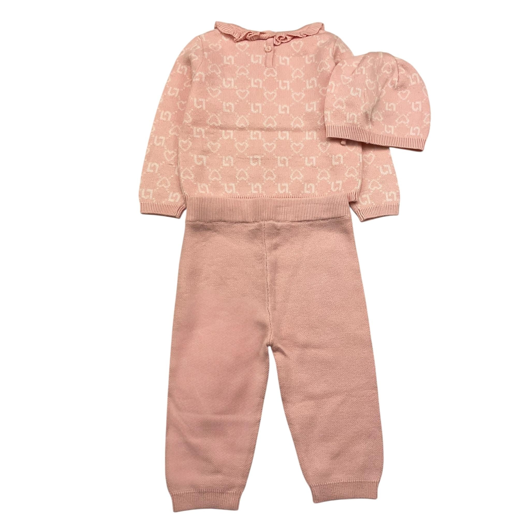 LIU JO completo 2 pezzi maglia-pantalone tinta unita Rosa per Neonata HF4009X ROSA LIU JO 