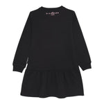 John Richmond Abito Girocollo Tinta Unita con Logo per Bambina RGP25007VE NERO JOHN RICHMOND 