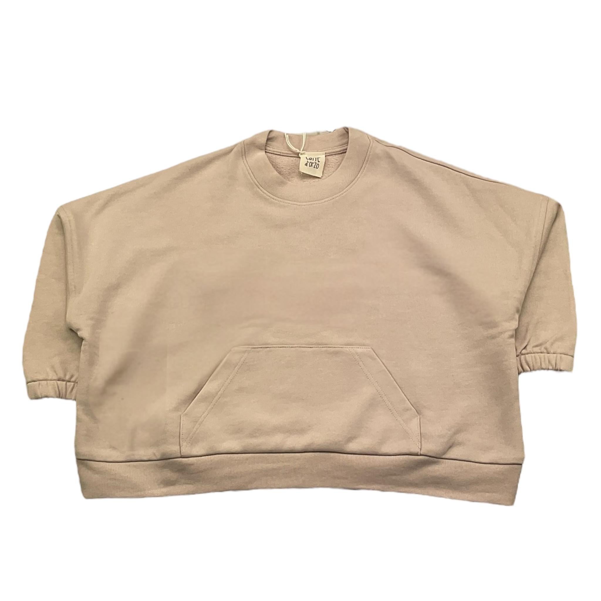 completo 2 pezzi felpa-pantalone tinta unita ZW4A30 BEIGE CAFFE' D'ORZO 