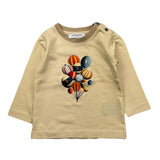 TRUSSARDI shirt tinta unita girocollo con stampa Beige per Neonato TIA25095TS BEIGE TRUSSARDI 