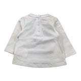 MINI BANDA shirt tinta unita girocollo con stampa Bianco per Neonata 36737 BIANCO MINI BANDA 