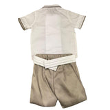 La Stupenderia 2 Piece Set Shirt Body-Bermuda White/Beige For Newborn