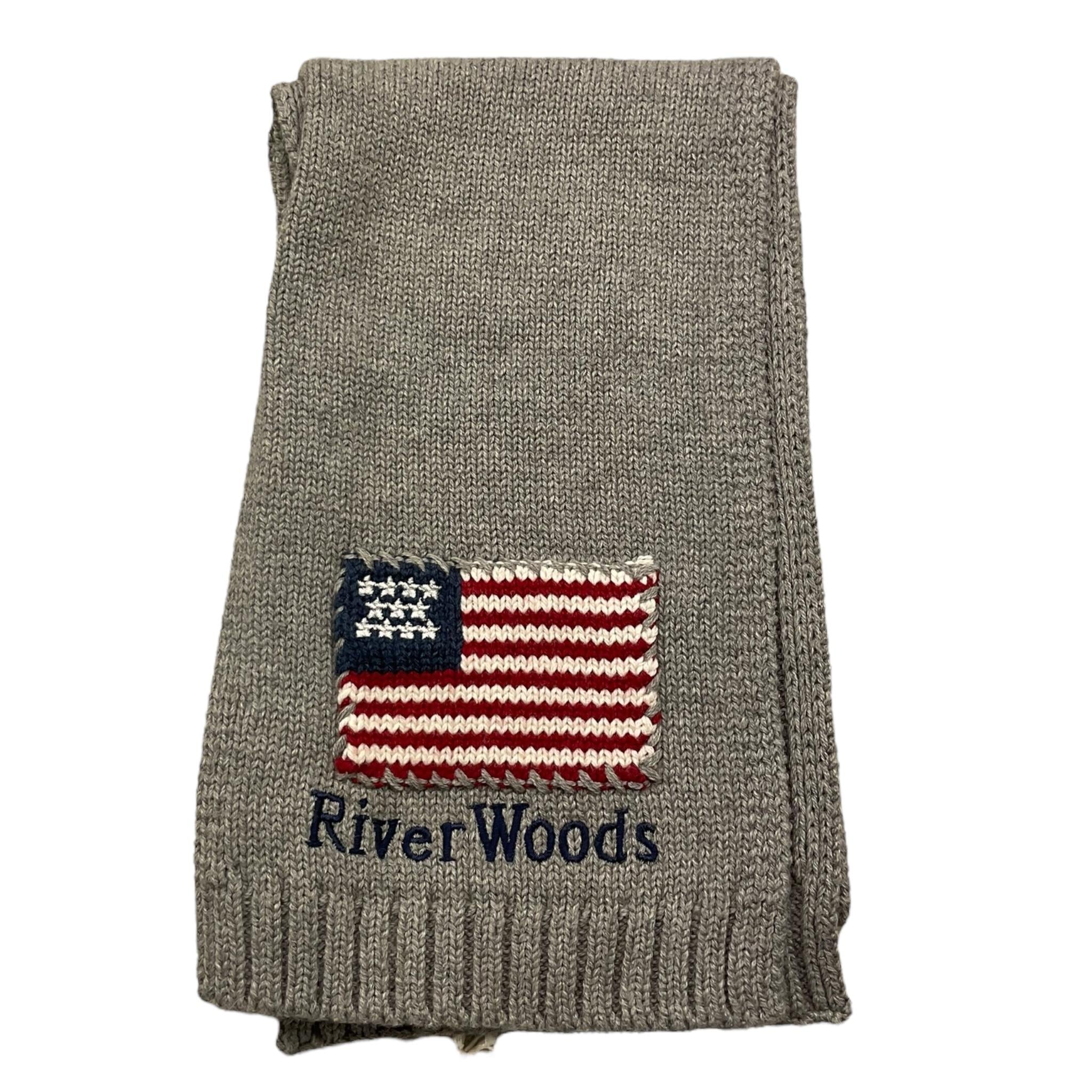 RIVER WOODS sciarpa tinta unita con logo Grigio per Bambino I0520402 GRIGIO RIVER WOODS 
