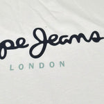 Pepe Feamo Shirt Girocollo Tinta Unita con Stampa per Bambino PB503993 BIANCO PEPE JEANS 