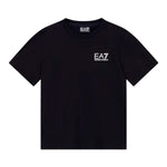 EMPORIO ARMANI t-shirt girocollo tinta unita con stampa Nero per Bambino 8NBT51 NERO EMPORIO ARMANI 