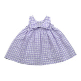 Magil Abito Bicolore con Fantasia A Quadri per Bambina HN20118 BIANCO/LILLA MAGIL 