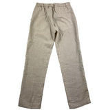 Paolo Pecora Solid Color Pants With Elastic Waist And Button Sand For Boys