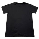 Cesare Paciotti Solid Color Crew Neck T-Shirt with Black Logo Print for Kids