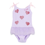 Saint Barth Costume Intero Tinta Unita per Neonata DANC000104 LILLA SAINT BARTH 