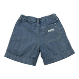 Diesel Bermuda In Denim tinta unita con Logo Blu per Neonato K00146 BLU DIESEL 
