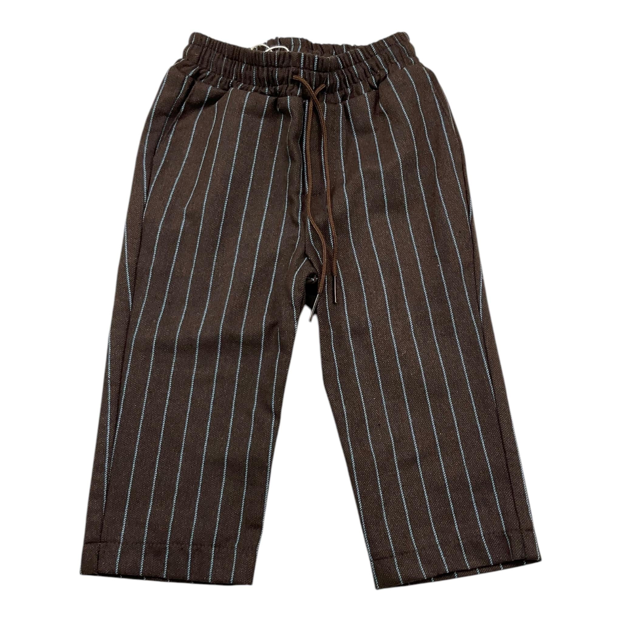 AMBARABA' pantalone tinta unita con elastico in vita Marrone per Neonato FM38175 MARRONE AMBARABA' 