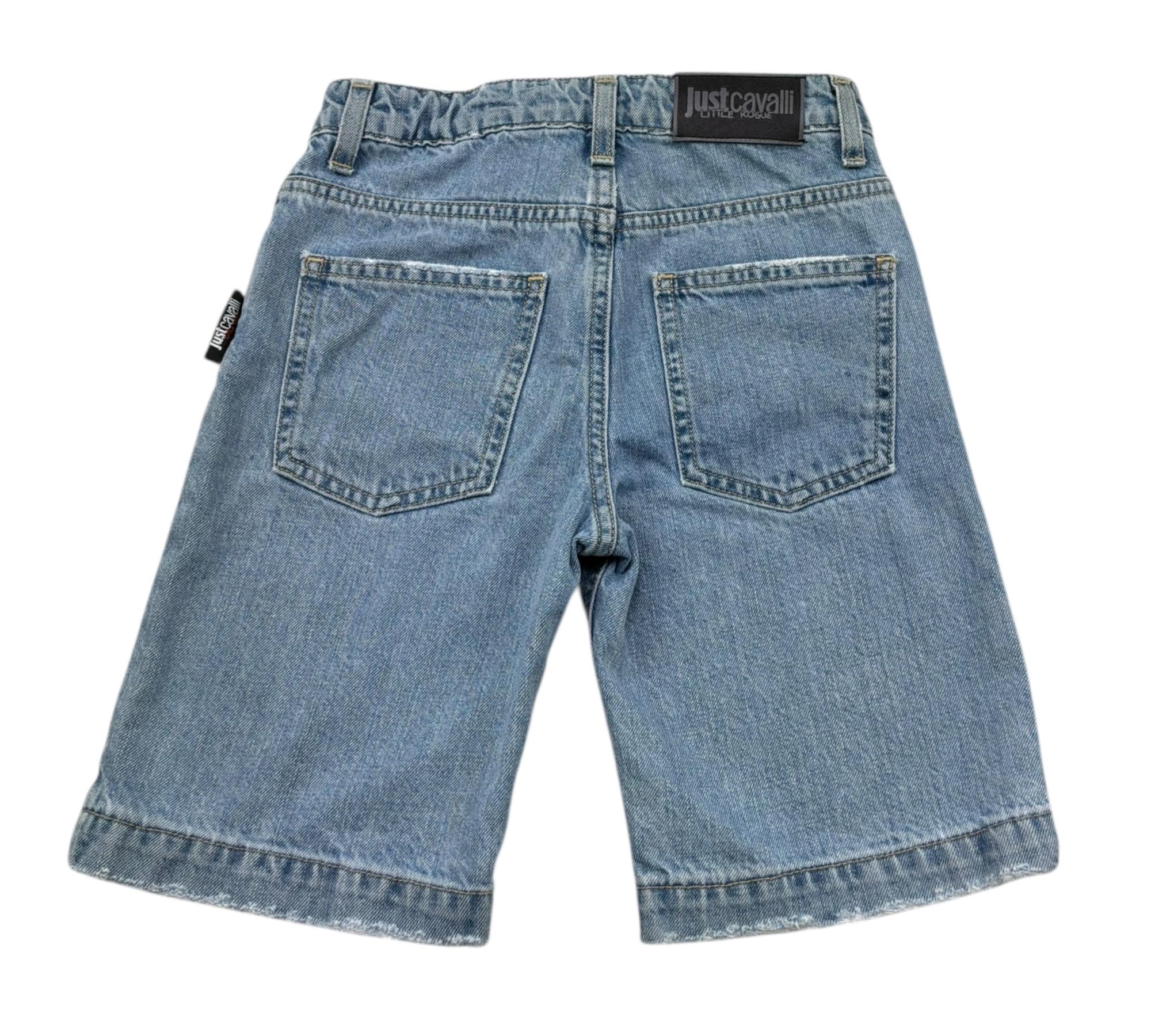 Trussardi Bermuda Tinta Unita In Denim per Bambino JBP26164BE BLU TRUSSARDI 