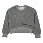 PINKO felpa girocollo tinta unita con stampa Grigio per Bambina F4PIJGSW161 GRIGIO PINKO 