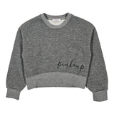 PINKO felpa girocollo tinta unita con stampa Grigio per Bambina F4PIJGSW161 GRIGIO PINKO 