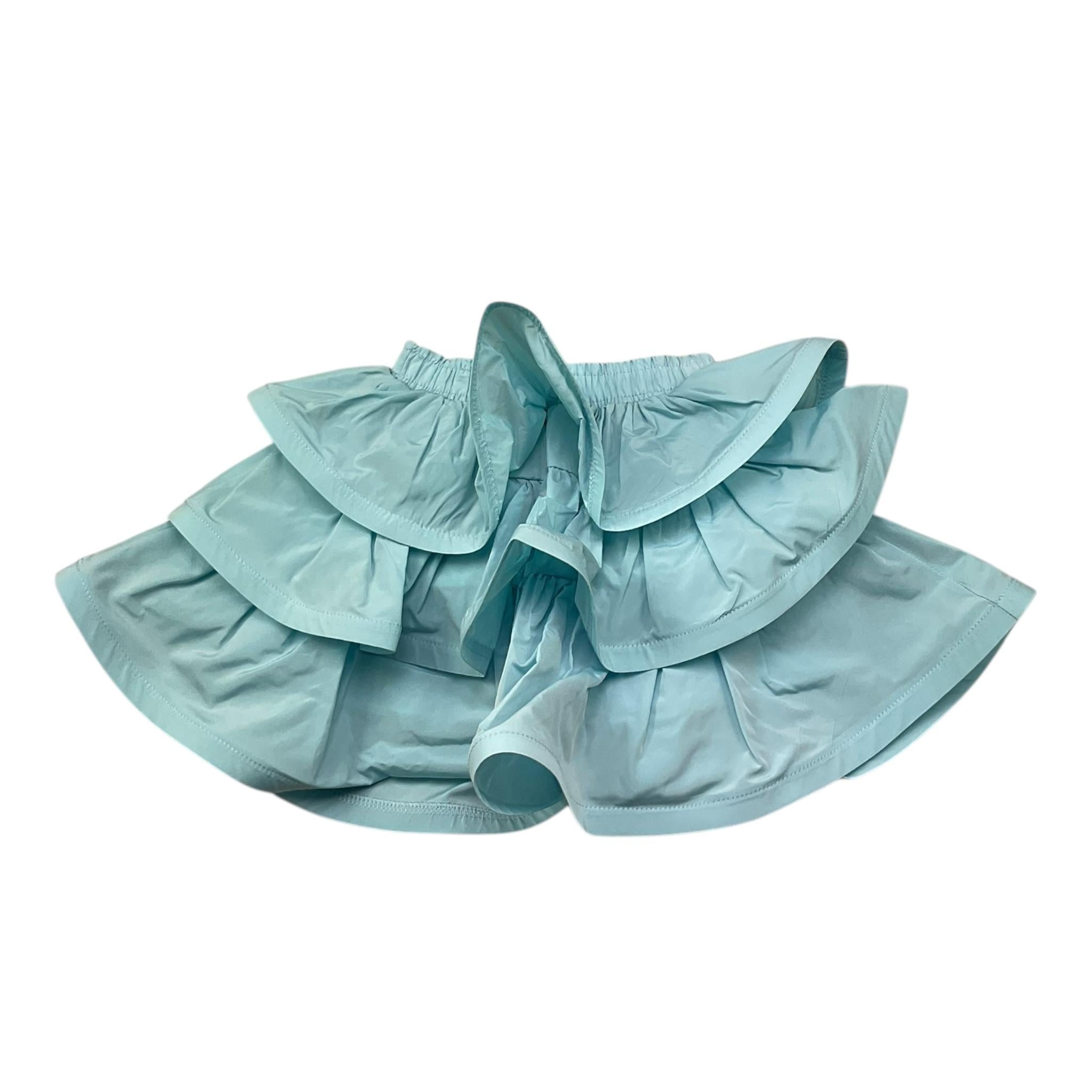 Miss Grant Gonna Tinta Unita con Balze per Neonata MG1345 AZZURRO MISS GRANT 