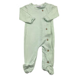 BAMBOOM+BABIES tutina manica lunga tinta unita con bottoni Verde acqua per Neonato 570A VERDE ACQUA BAMBOOM+BABIES 