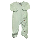 BAMBOOM+BABIES tutina manica lunga tinta unita con bottoni Verde acqua per Neonato 570A VERDE ACQUA BAMBOOM+BABIES 