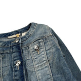 Liu Jo Giubbino In Denim tinta unita Azzurro per Bambina K17010 AZZURRO LIU JO 