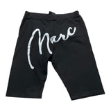 Marc Ellis Solid Color Printed Cycling Leggings Black For Girls