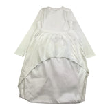 @MADILLY felpa chiusa tinta unita asimmetrica Bianco per Bambina 01887 BIANCO @MADILLY 