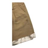 Cesare Paciotti Solid Color Bermuda Shorts with Adjustable Waist Beige for Newborns