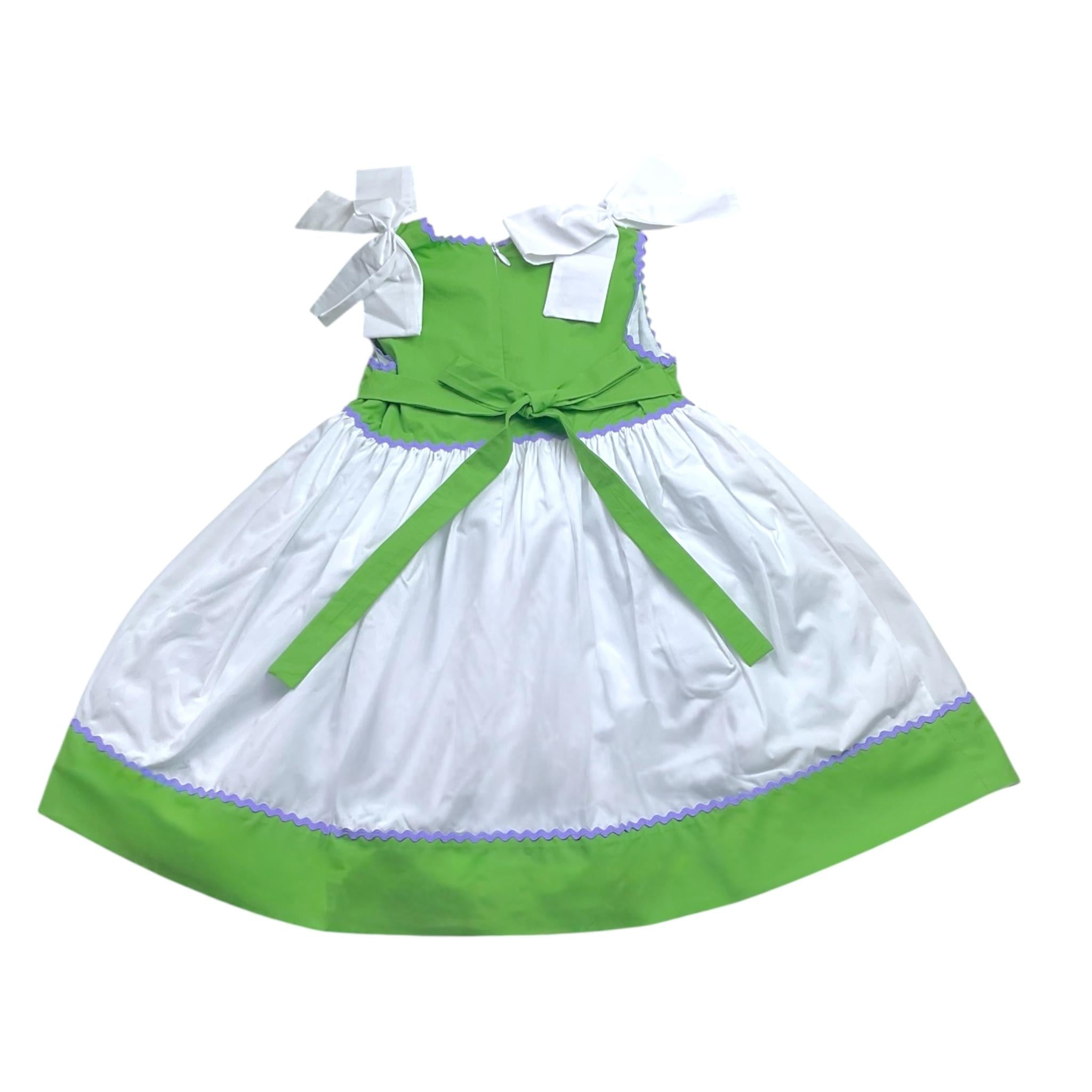 Ilfarobimbi Abito Tinta Unita Giromanica con Fiocchi per Neonata IFB50585 VERDE ILFAROBIMBI 