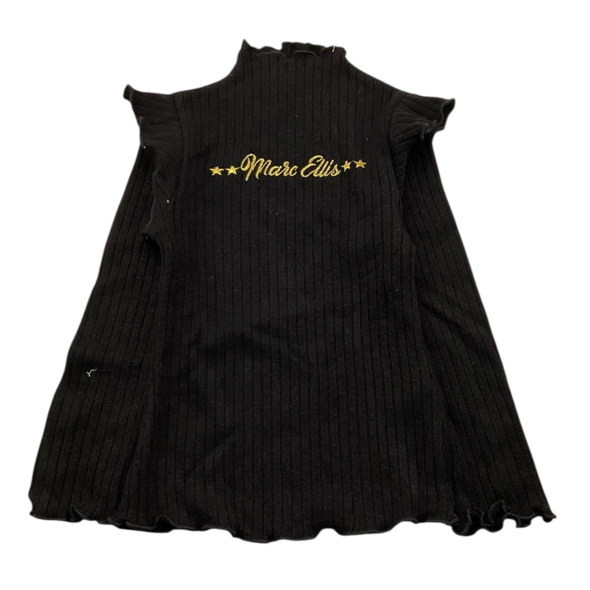 MARC ELLIS maglia mezzo collo tinta unita con logo Nero per Bambina JMJSW00168 NERO MARC ELLIS 