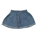 Losan Baby Girl Solid Color Denim Culotte Skirt Light Blue