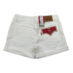 Levi'S Short In Denim Tinta Unita con Girovita Regolabile per Bambina 3EH272 BIANCO LEVI'S 