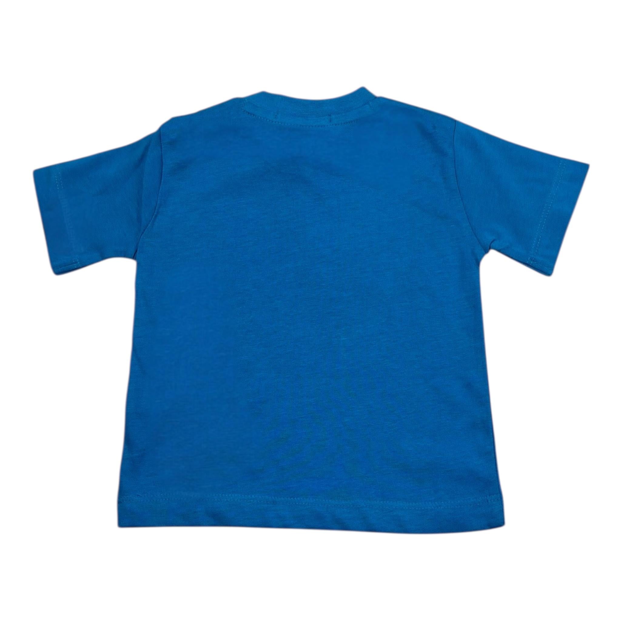 Cesare Paciotti T-Shirt Girocollo Tinta Unita con Stampa per Neonato TSP5117BN BLU CESARE PACIOTTI 