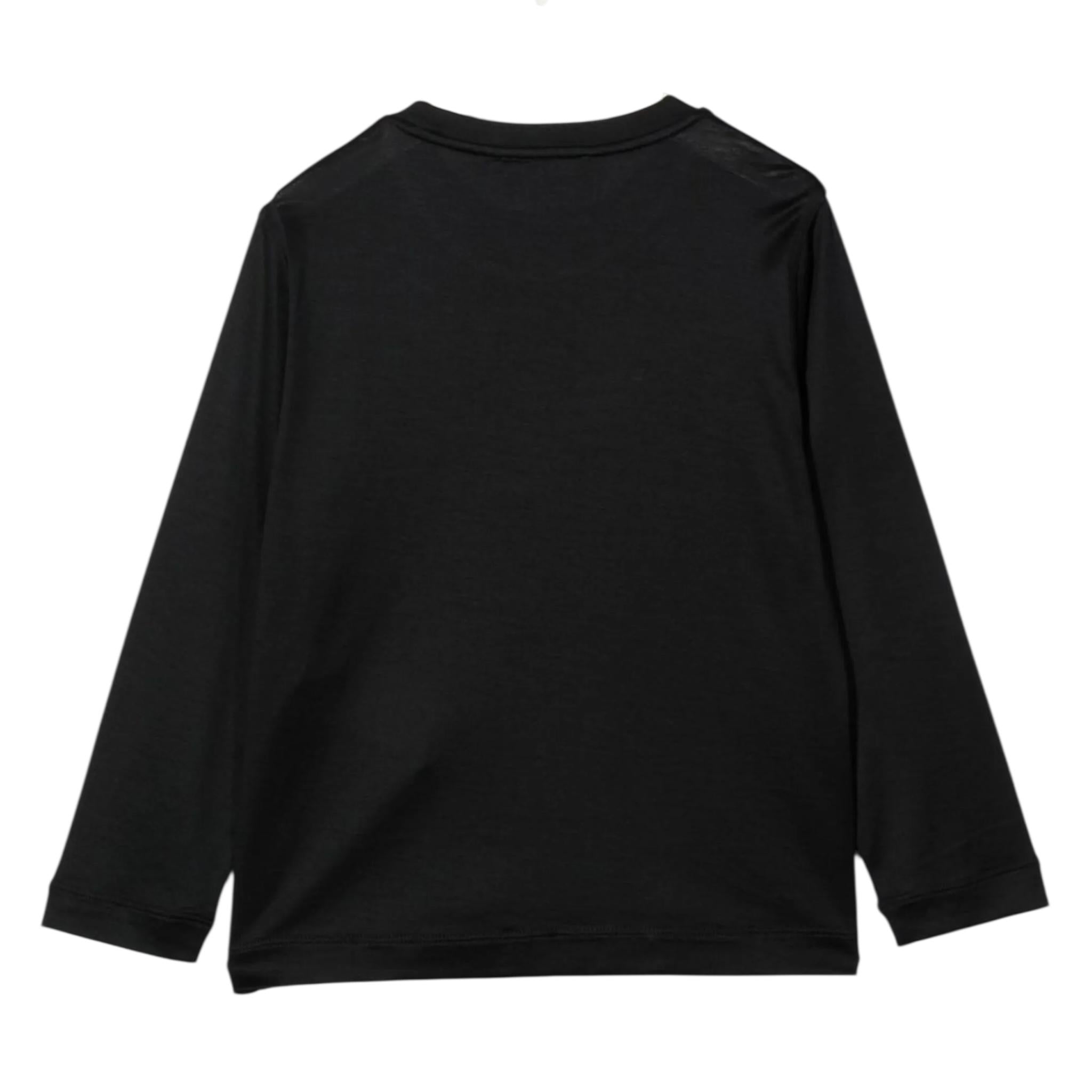 EMPORIO ARMANI shirt girocollo tinta unita cn logo Blu per Neonato 6LHTJ7 BLU EMPORIO ARMANI 