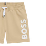 Boss Costume Tinta Unita con Logo per Neonato J52069 BEIGE BOSS 