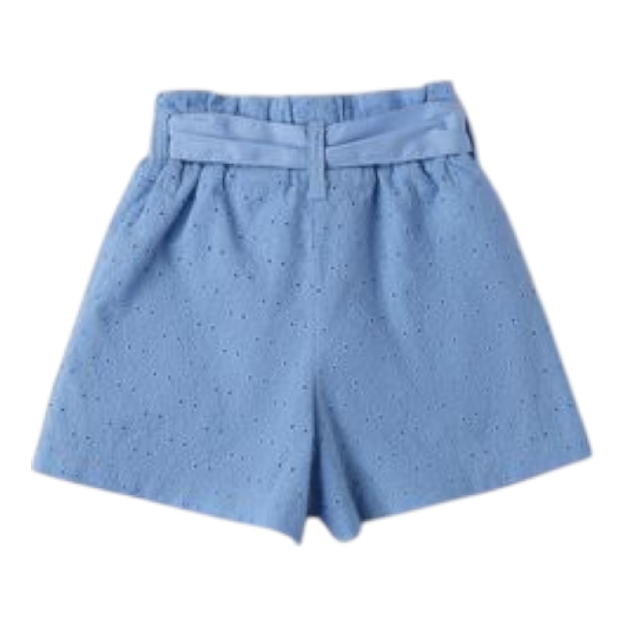 Sarabanda Short Tinta Unita Traforato per Bambina 0B326X AZZURRO SARABANDA 