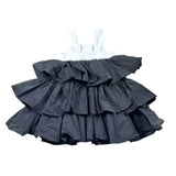 Liu Jo Two-Tone Dress With Ruffles Armholes White/Black For Girls