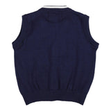 Cesare Paciotti Solid Color Vest with Contrasting Blue Trim for Boys